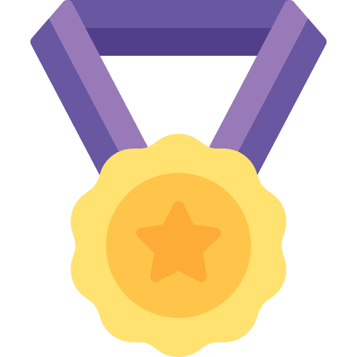 Award winner certification certificate icon Award winner certification certificate icon