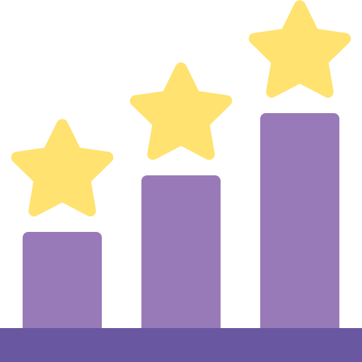 Podium star bar chart business and finance icon