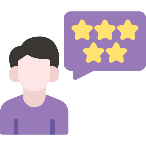 Rating marketing testimonial worker icon Rating marketing testimonial worker icon