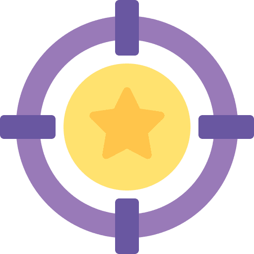 Target marketing aim shoot icon