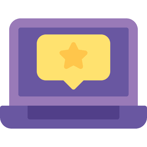Laptop rate marketing review icon Laptop rate marketing review icon