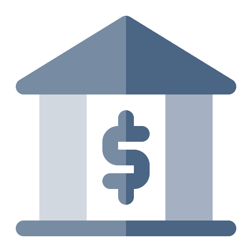 Banks business bank building icon Banks business bank building icon