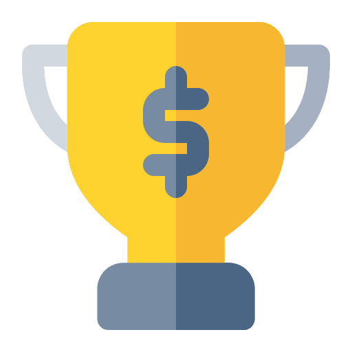 Championship trophy dollar symbol currency sports and competition icon Championship trophy dollar symbol currency sports and competition icon