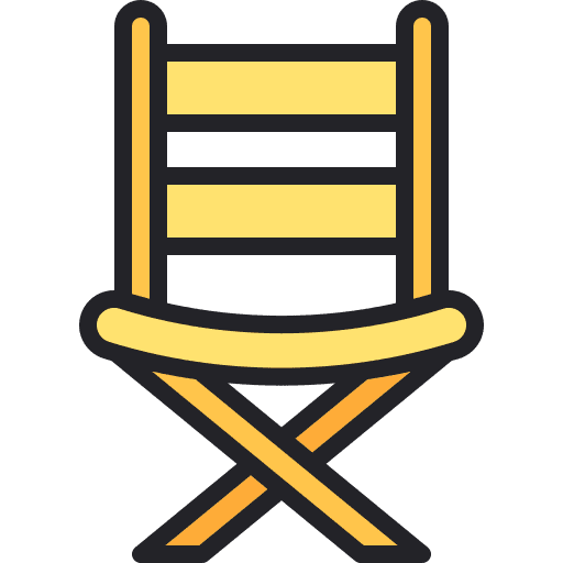 Director chair production movie director chair icon Director chair production movie director chair icon