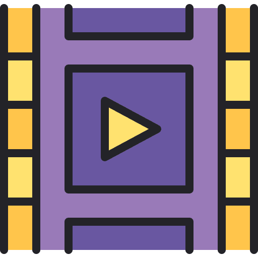 Movie interface filming video player icon Movie interface filming video player icon