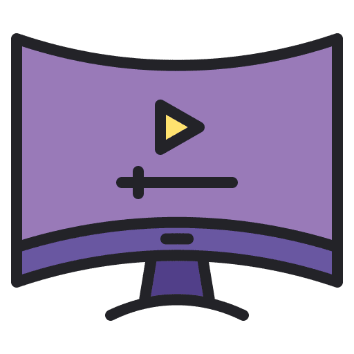 Smart tv communications device screen icon Smart tv communications device screen icon