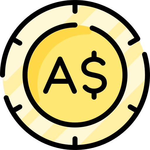 Australian dollar finance currency business icon