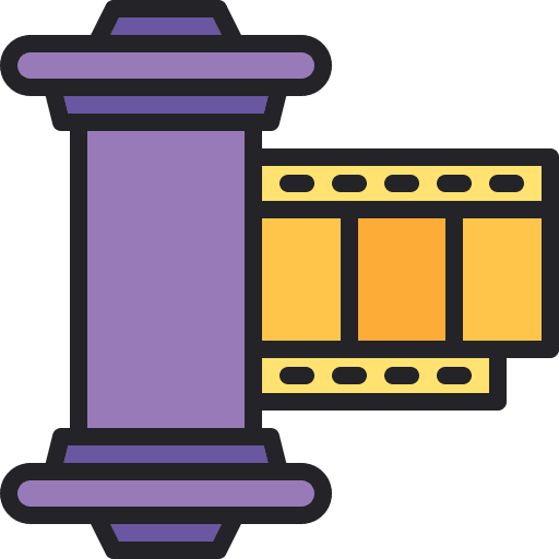 Film reel camera movie reel entertainment icon Film reel camera movie reel entertainment icon