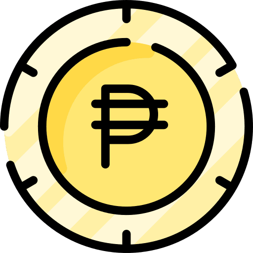 Philippine peso coin finance cash icon