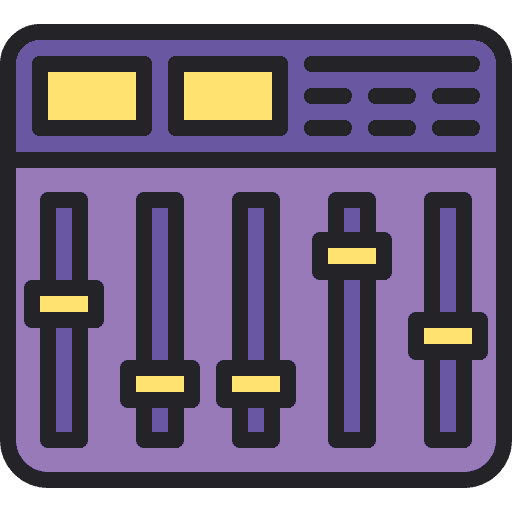 Sound mixer music bars music player electronics icon Sound mixer music bars music player electronics icon
