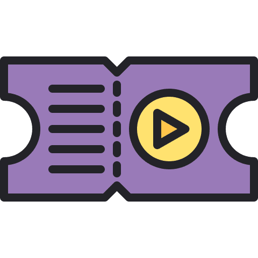 Ticket play cinema access icon Ticket play cinema access icon