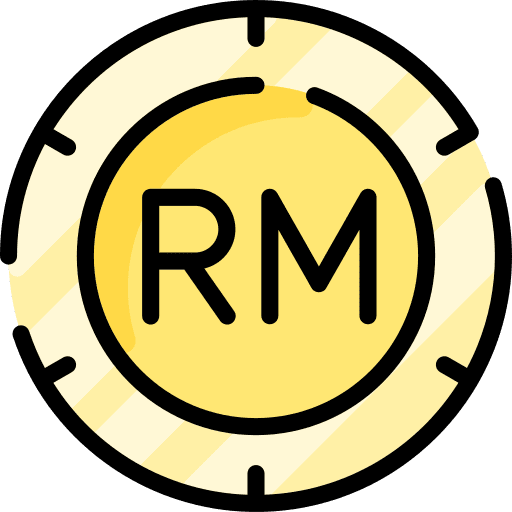Ringgit finance coin currency icon