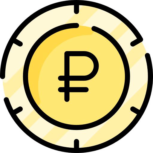 Ruble cash ruble coin icon
