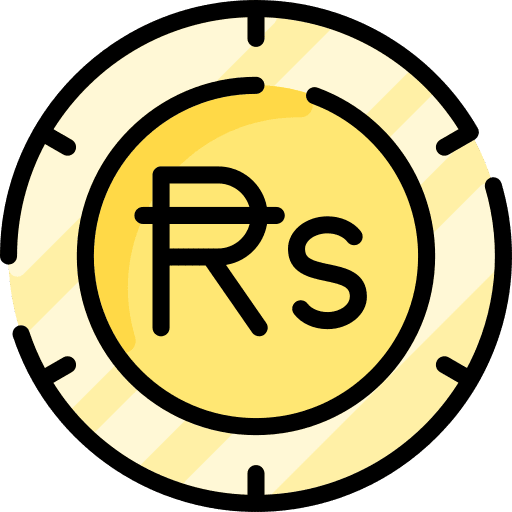 Rupee business and finance rupee cash icon