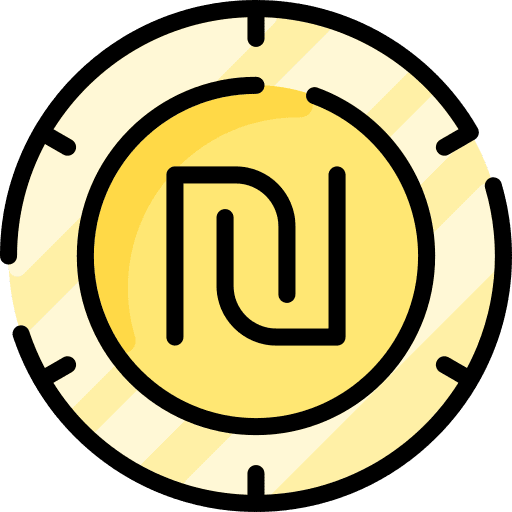 Shekel business and finance coin currency icon
