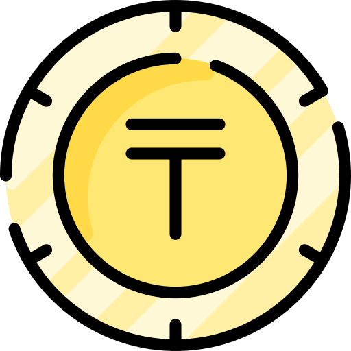 Tenge cash money currency icon