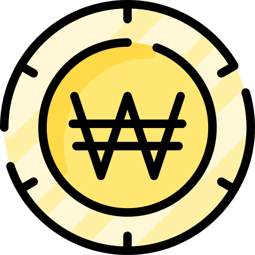Won coin finance money icon