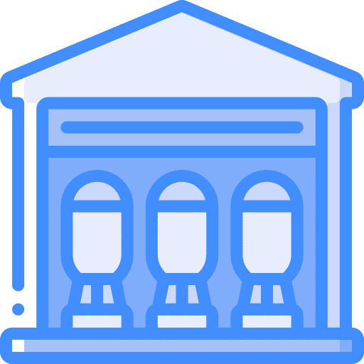 Warehouse security bombs explosives icon