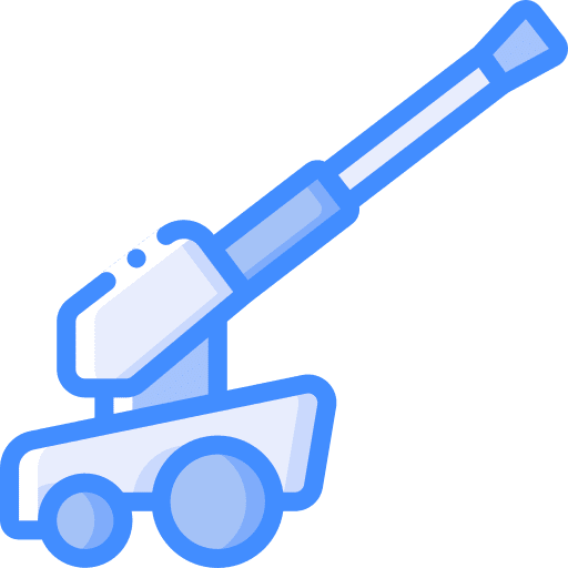 Artillery gun weapon missile icon