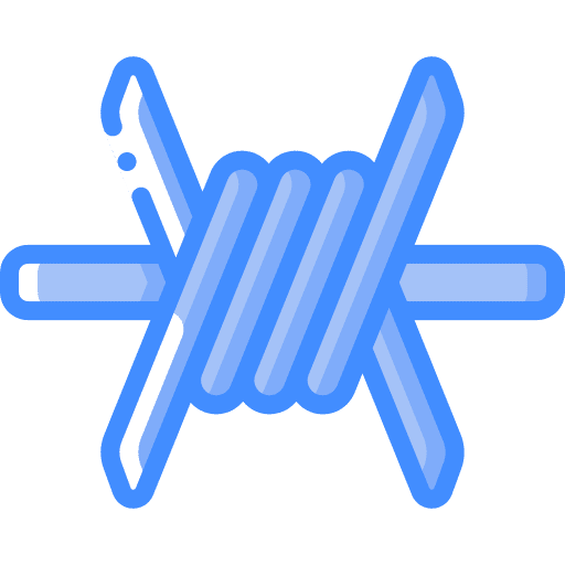 Barbed wire fence barbed wire army icon