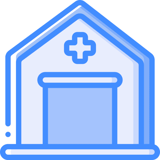 Building medical building security icon