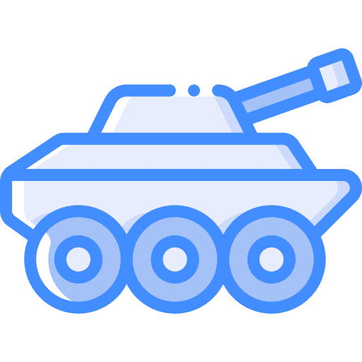 Tank war weapon security icon