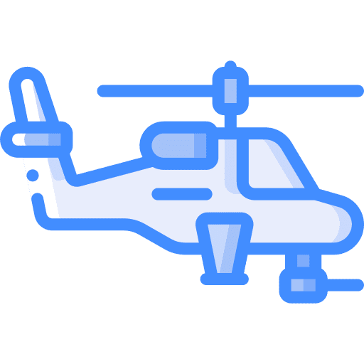 Heliciopter vehicle security transport icon