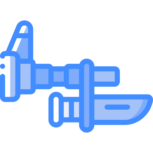 Bayonet gun stab blade icon
