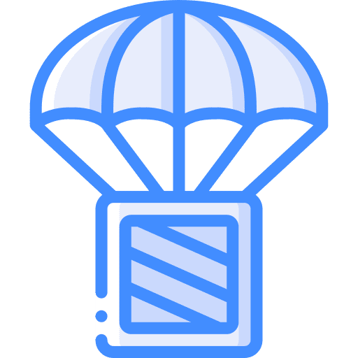 Box delivery parachutes parachute icon
