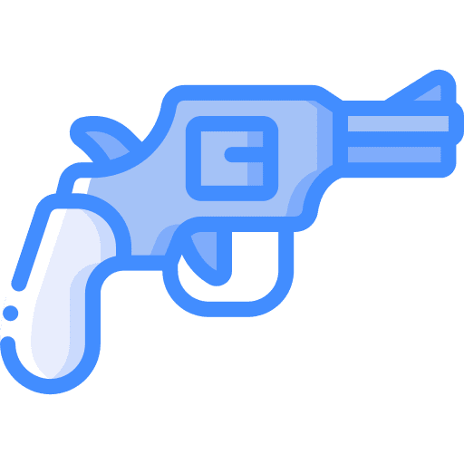 Gun fight security shoot icon