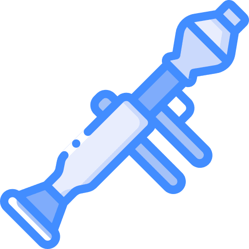 Gun weapon rocket army icon
