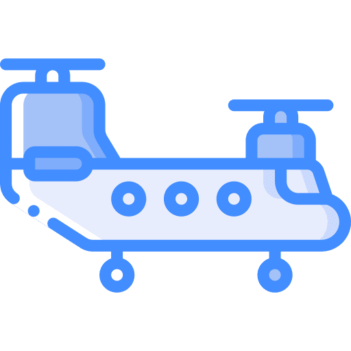 Helicopter fly aircraft transportation icon