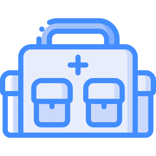 First aid medical aid bag icon