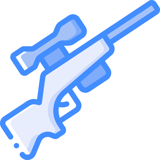 Gun shoot security army icon