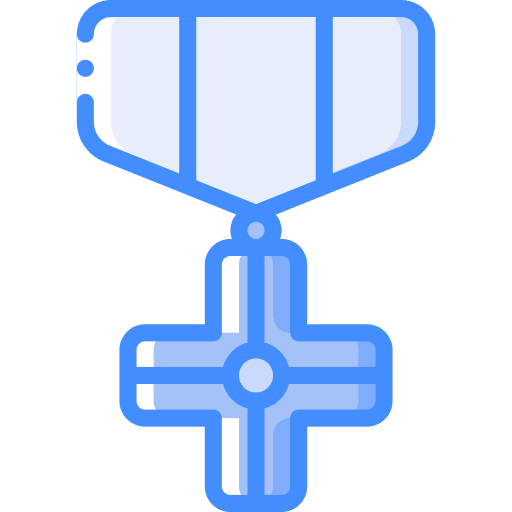 Medal trophy cross medal icon