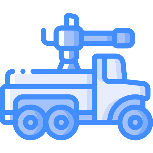 Truck fire vehicle gun icon