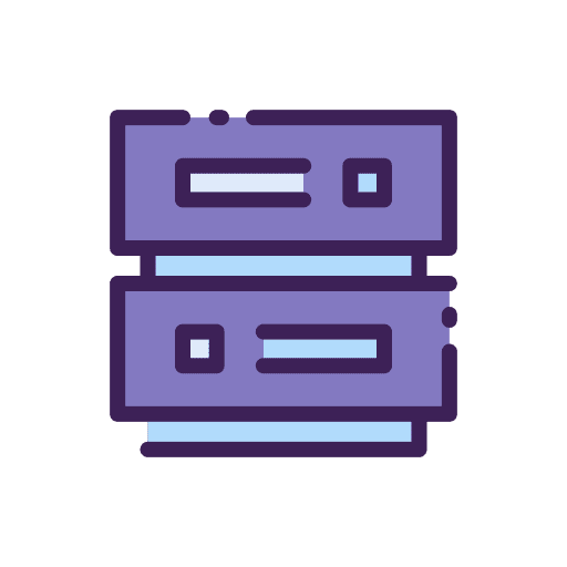 Database hosting server database icon Database hosting server database icon