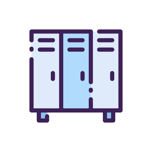 School locker gym sport locker room icon