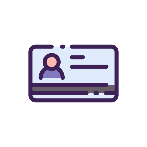 Visitor card ticket identification pass icon