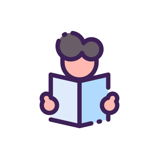 Reading book education library people icon Reading book education library people icon