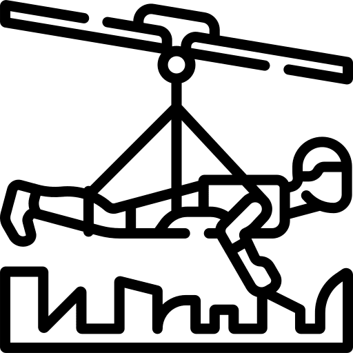 Zipline transportation transport mountain icon