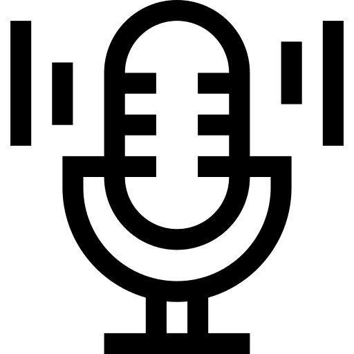 Mic voice recording communications multimedia icon