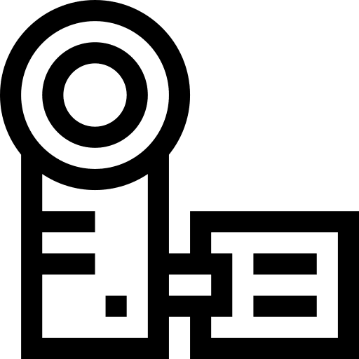 Camcorder record music and multimedia video recorder icon Camcorder record music and multimedia video recorder icon