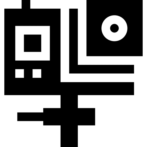 Action camera photograph music and multimedia record icon
