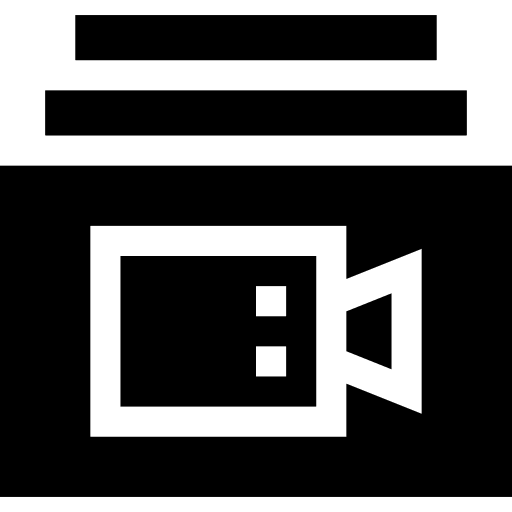 Video file footage entertainment files and folders icon