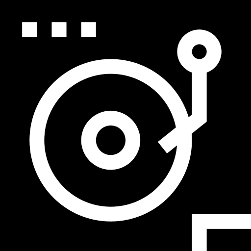 Turntable music record turntable music player icon