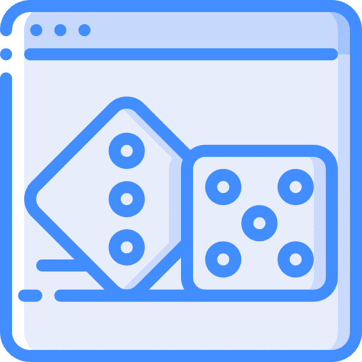 Dice luck browser playing icon