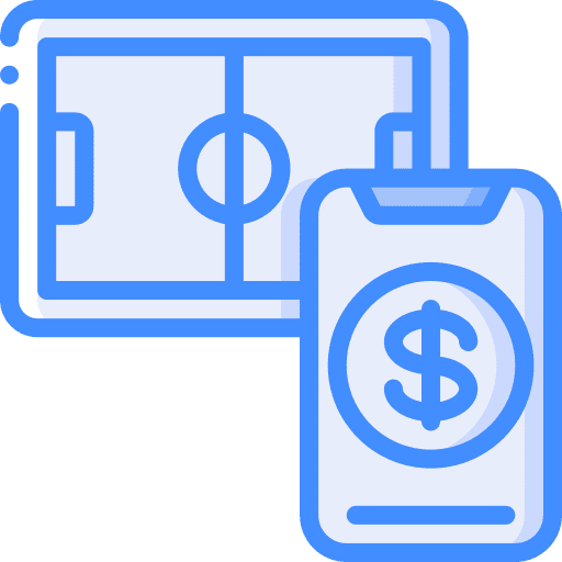 Football bet smartphone betting icon