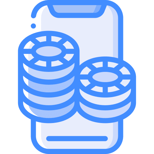 Poker chips entertainment gambling smartphone icon