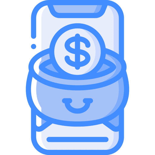 Jackpot lucky bet smartphone icon
